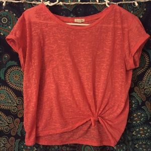 Pink knotted forever 21 top!