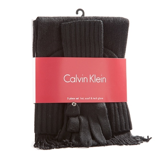 Calvin Klein Hat,Glove,and Scarf Set
