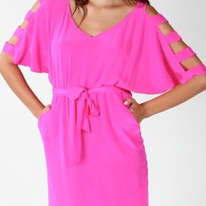 Charlie Jade peek a boo shoulder dress