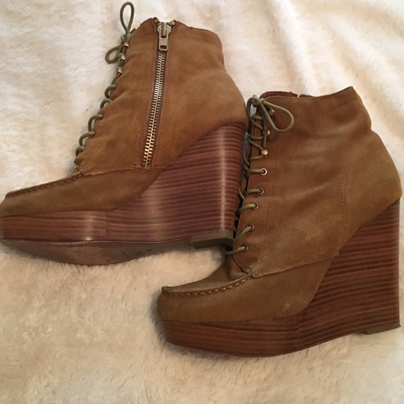 Coach wedge booties