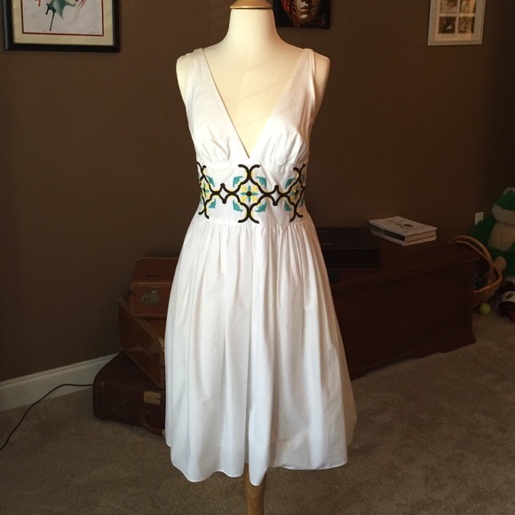 Phenomenal light cotton white sundress