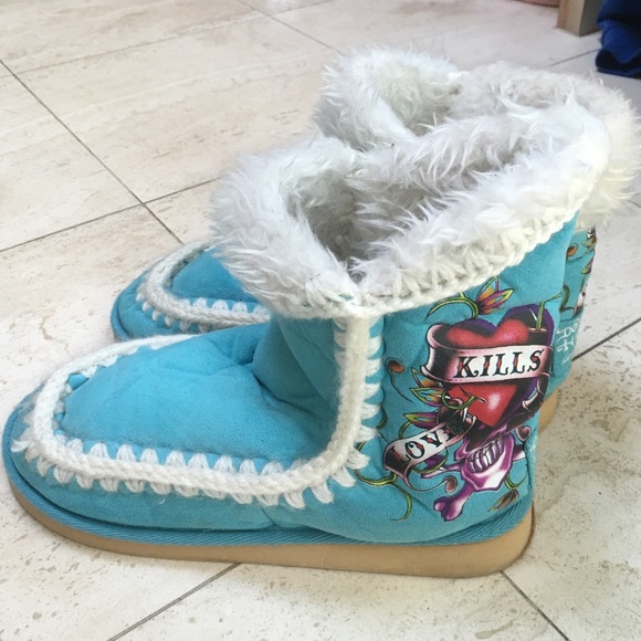 Ed Hardy slipper boots