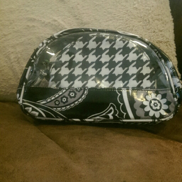 Vera Bradely Midnight Paisley Clear Cosmetic Duo