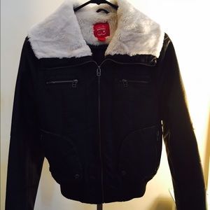 Fur bomber jacket