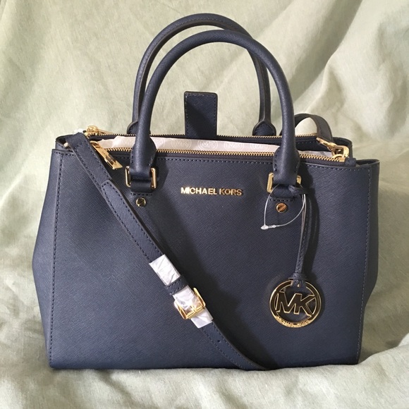 Michael Kors blue purse Sutton - Picture 1 of 4