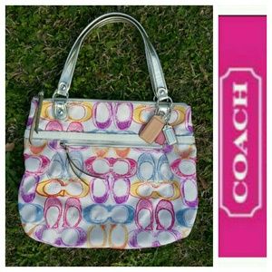 Coach Poppy Dream C signature XL Tote EUC