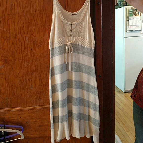 Soft and comfortable cream striped dress