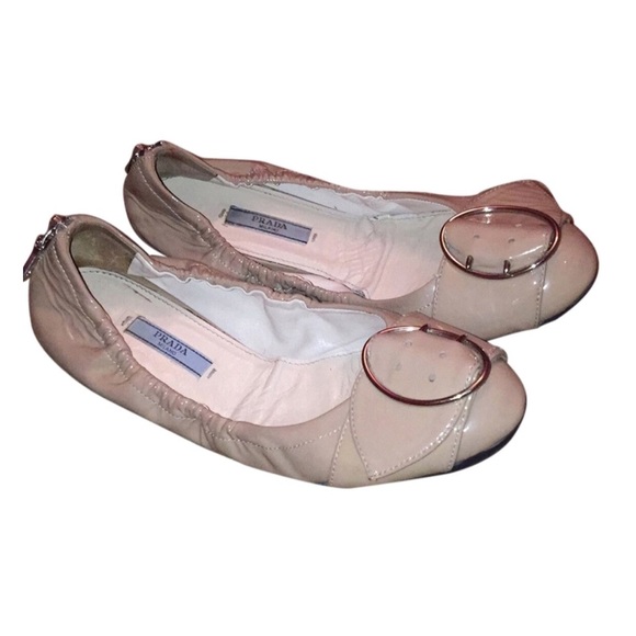 Authentic Nude Patent Leather PRADA Flats