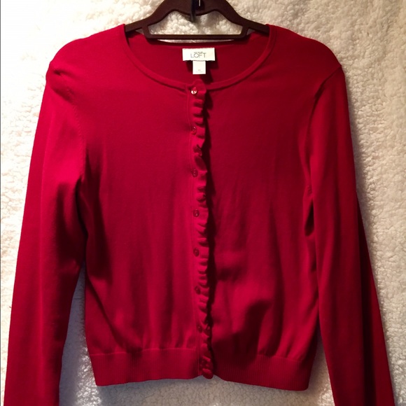 Loft Ruffled Cardigan