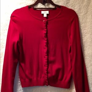 Loft Ruffled Cardigan