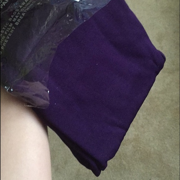 Fleece lined purple leggings