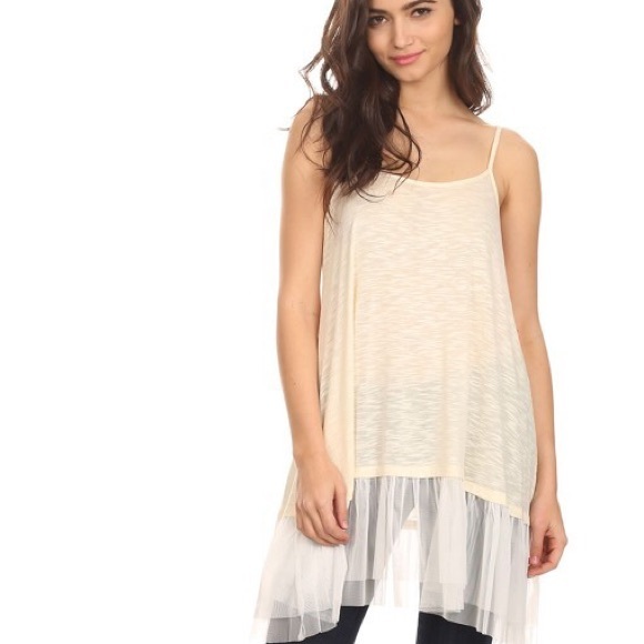 NWT Cream Lace Tunic