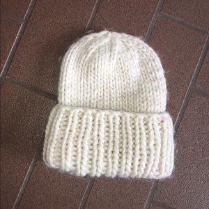 Cute white knit hat