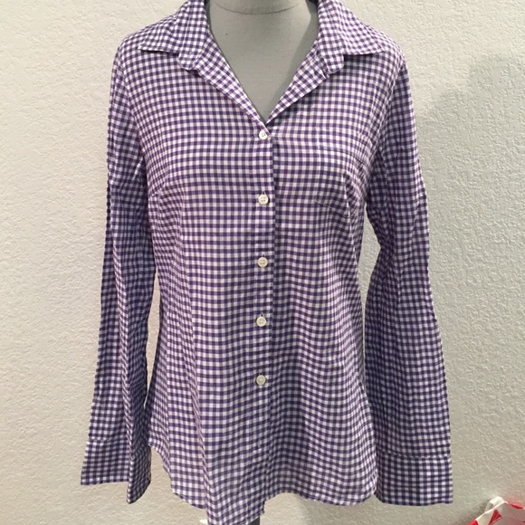 SOLD! 🙅🏼🙅🏼🙅🏼Purple gingham button down