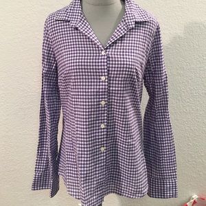 SOLD! 🙅🏼🙅🏼🙅🏼Purple gingham button down
