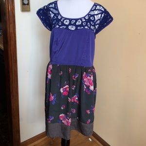 Crochet Accent Dress