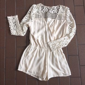 Adorable white/creme romper!