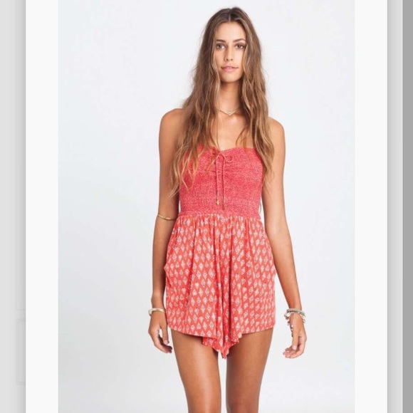SOLD !Billabong red romper