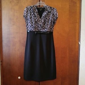 Pink, black, and white dress