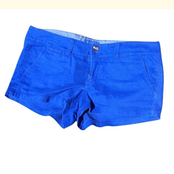 Blue low rise shorts