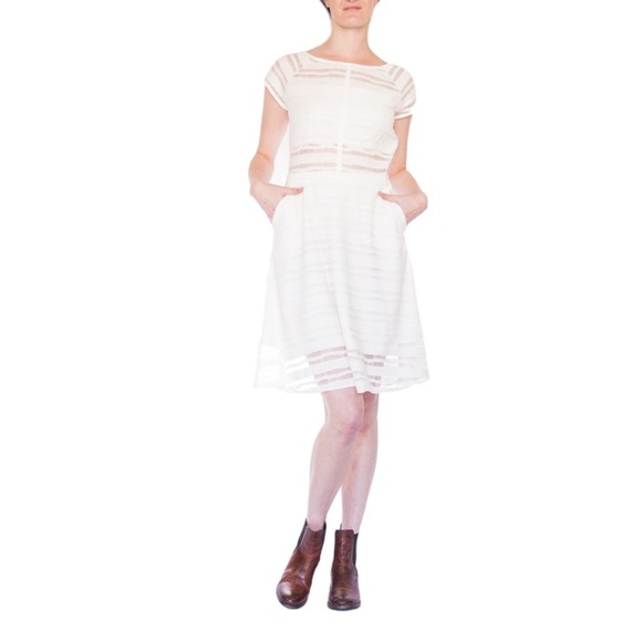 [Weston Wear]melodie lace stripe dress - Picture 2 of 4