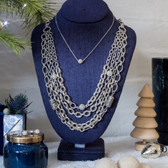 Chain & Pave Convertible Necklace💎 - Picture 2 of 4