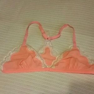 Pink VS Lace Plunge Bralette