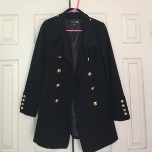 Forever 21 long military style coat