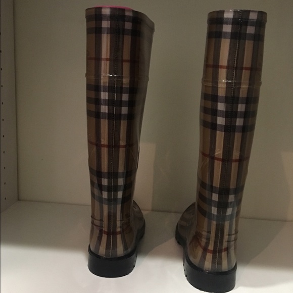 burberry knee high rain boots