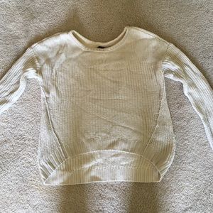 Silver metallic cream sweater