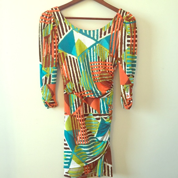 TRAC Printed Asymmetrical Bottom Dress