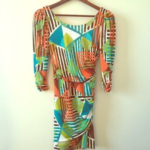 TRAC Printed Asymmetrical Bottom Dress