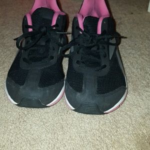 Black and pink rebook sneakers