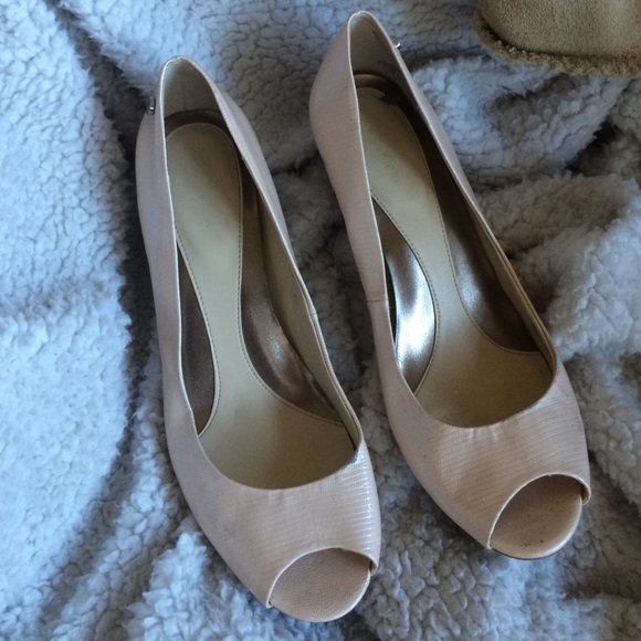 Calvin Klein open toe pumps