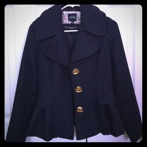 XOXO Black Short Pea Coat