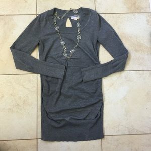 Gray maternity sweater