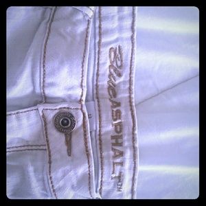 Blue Asphalt White Jean Shorts