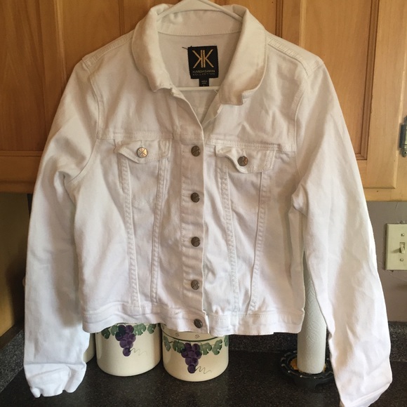 Kardashian Kollection Jackets & Blazers - Button jean jacket- white
