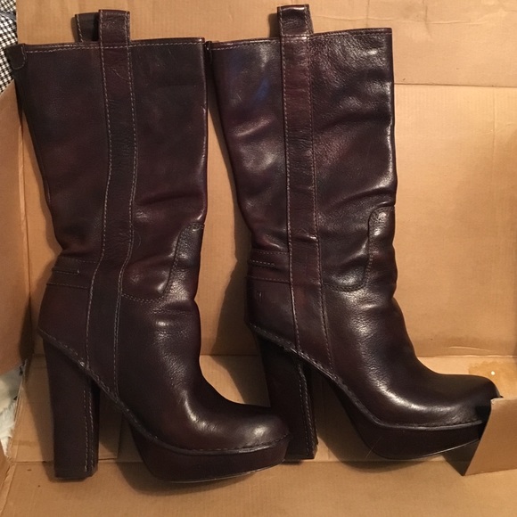 Frye Mid Calf Leather Boots