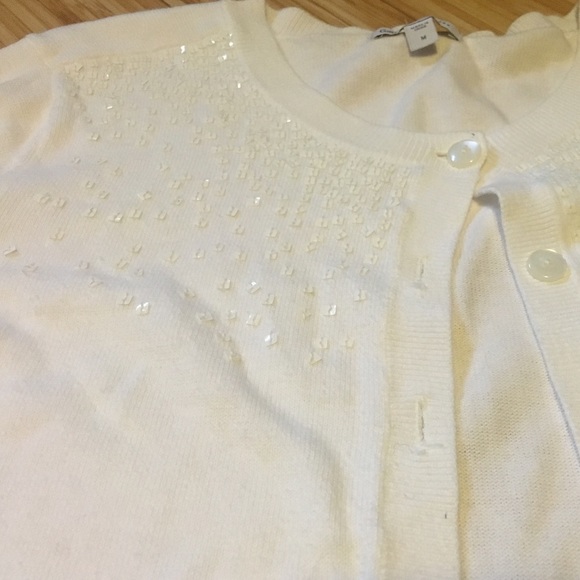 Gap White Sequined Cardigan - Picture 2 of 2