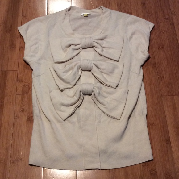 Anthroplogie Cashmere Three Bow Sweater