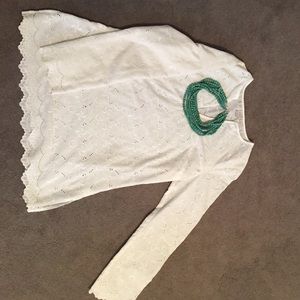 White eyelet shirt
