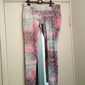 Fun patterned workout leggings