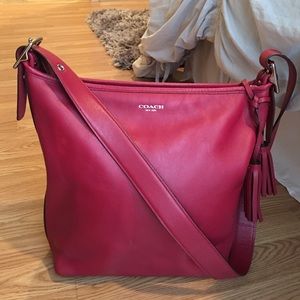 Coach 19889 legacy leather duffle: black cherry