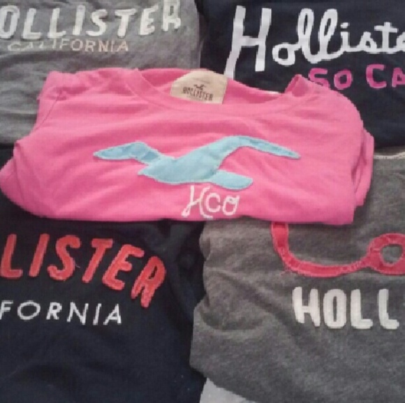 5 Hollister shirts! 3 x small 2 small.