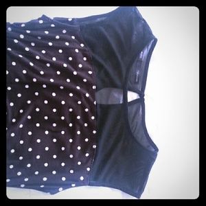 Polka Dot Tank Top-Maurices-Lace Neckline