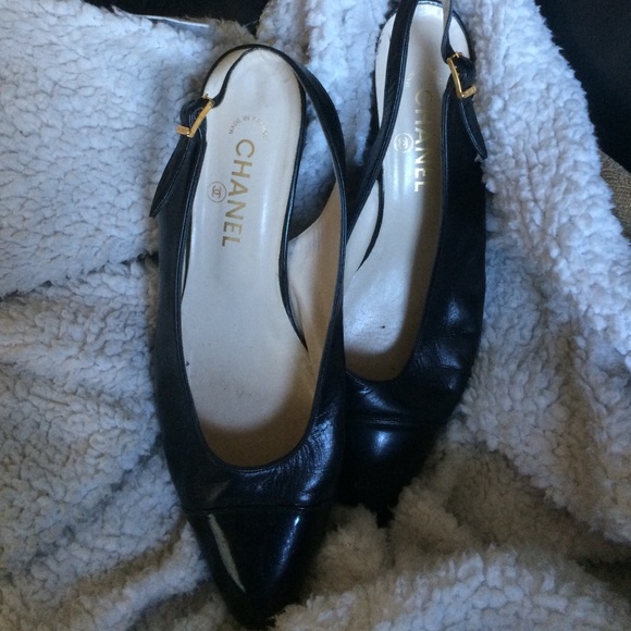 Chanel sling back shoes