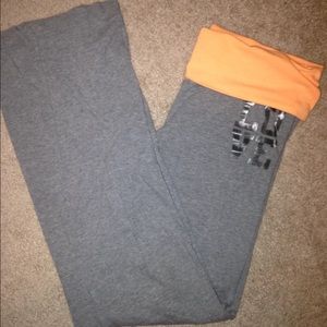 Orange and grey yogas