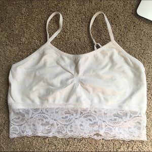 No Boundaries black and white lace bra.