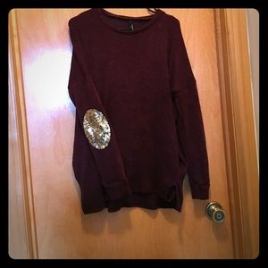 Sequin Patched Sweater with Pockets!! ShopHope's